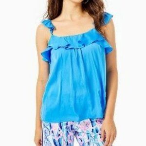 Lilly Pulitzer NWT Cailee Ruffle Tank Top
